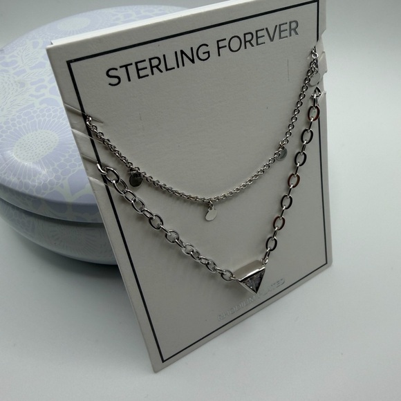 SHINE by Sterling Forever Bellamy Layered Necklace NWT - Picture 4 of 4